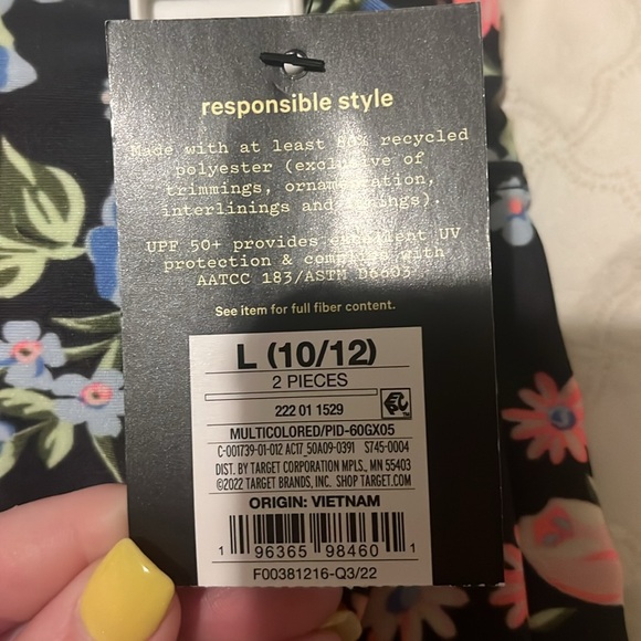 Girls kids two piece bathing suit size large - Picture 2 of 3